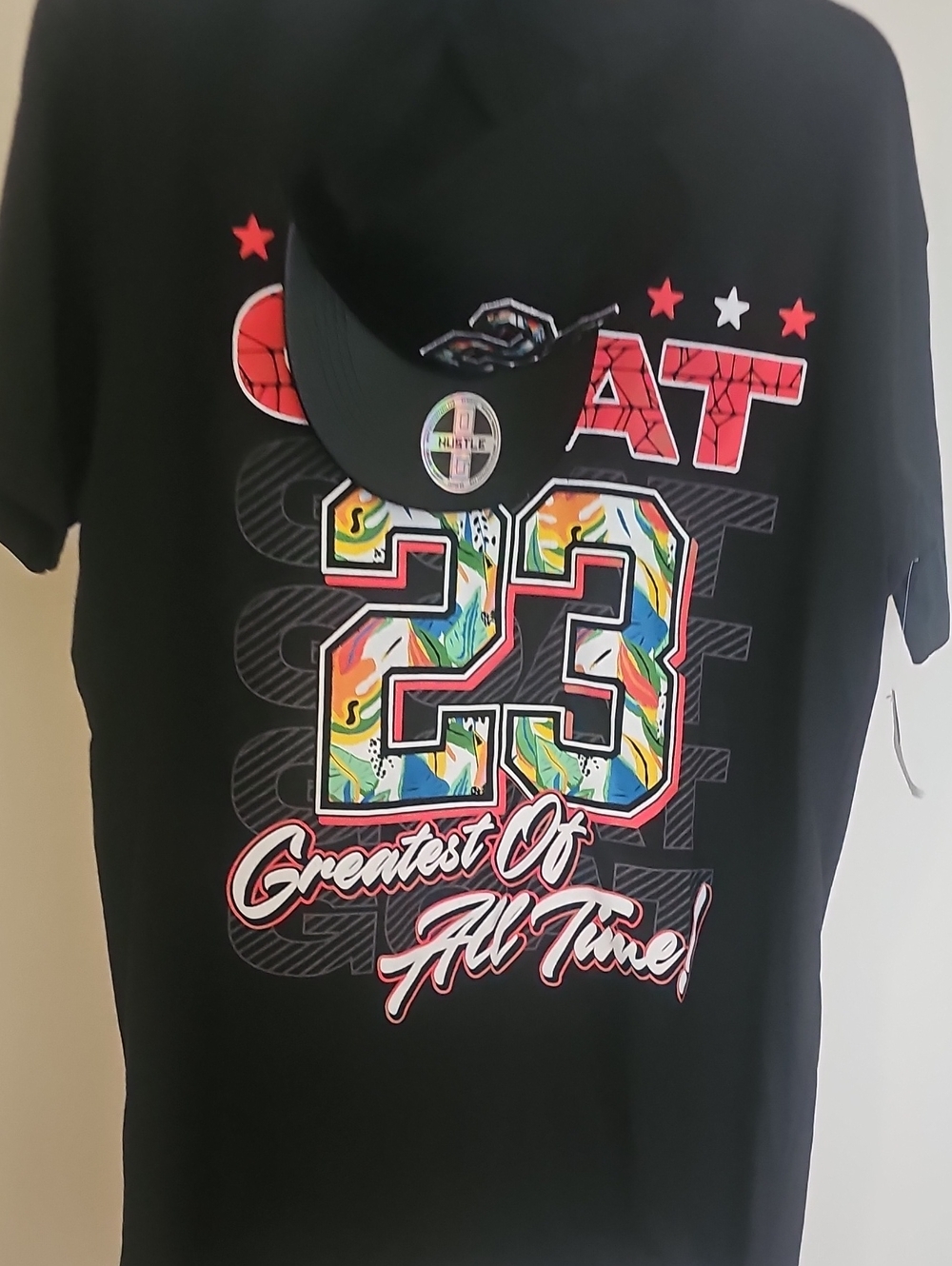 Hustler Hollywood Black Kids Tee with Multicolor '23' Graphic